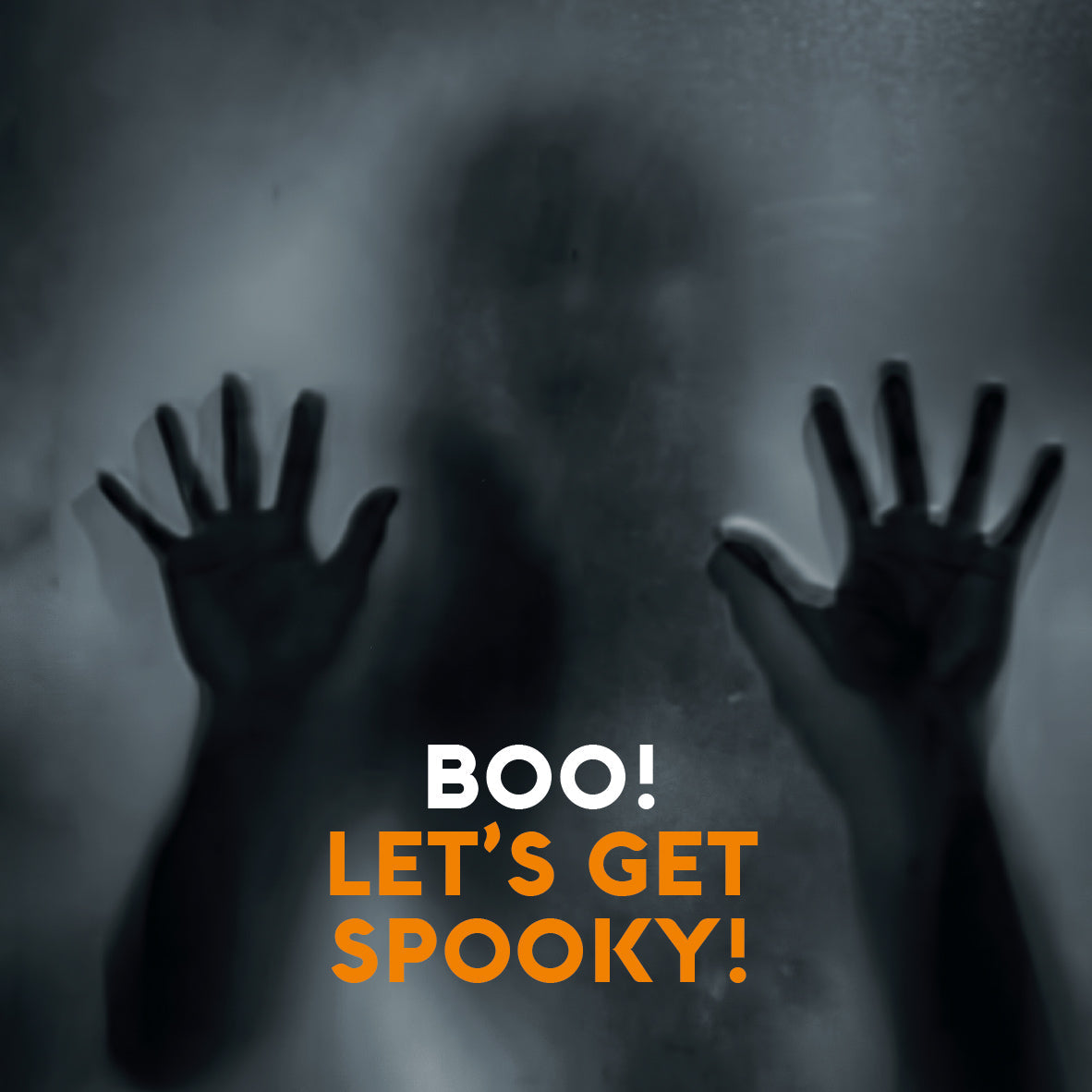 scary dark hands on a window