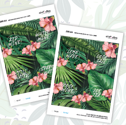 BOTTLE LABELS - Your party bottles just got a summer glow-up!