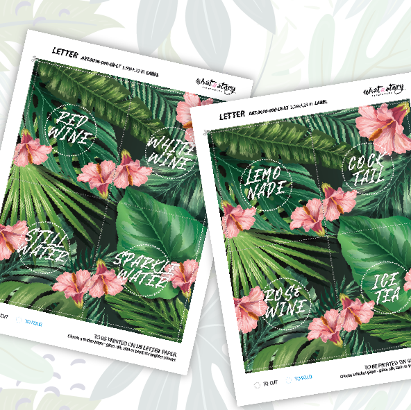 BOTTLE LABELS - Your party bottles just got a summer glow-up!