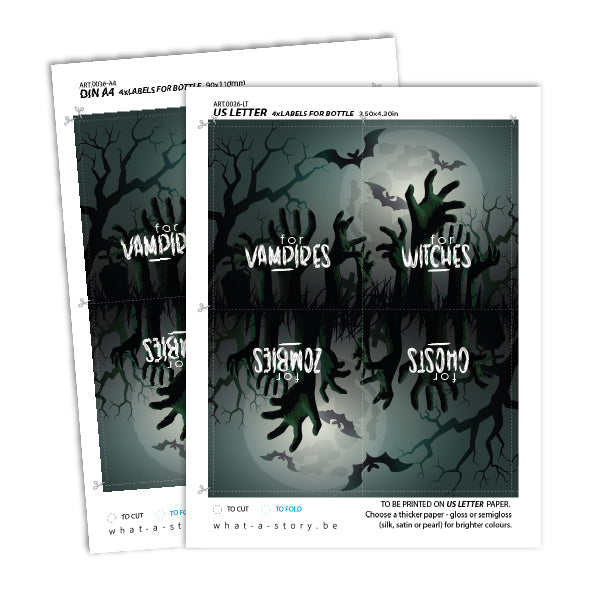 Spooky labels = drinks with a twist!