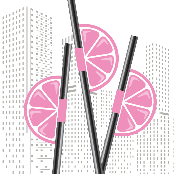 STRAW - Sip in style—pink straws for everyone!