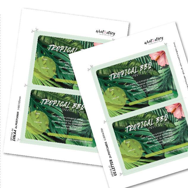 INVITATION - Your tropical BBQ won’t throw itself—invite guests today!