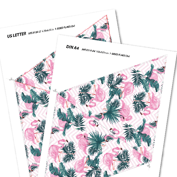 FLAGS - Instant island mood: just add flamingo flags!