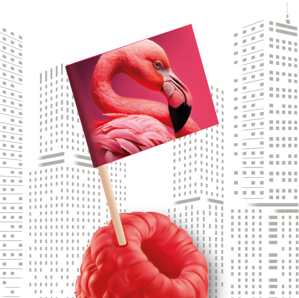 FLAGS - Flamingo flags = instant wow for your finger food!