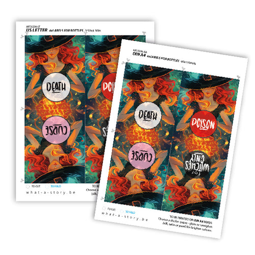 BOTTLE LABELS - Dress up your bottles with halloween labels!