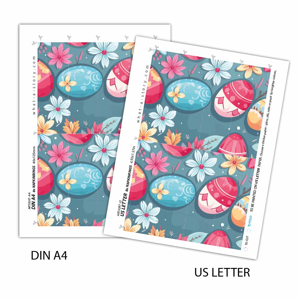 NAPKIN RINGS - Print, wrap, and let your Easter table bloom.