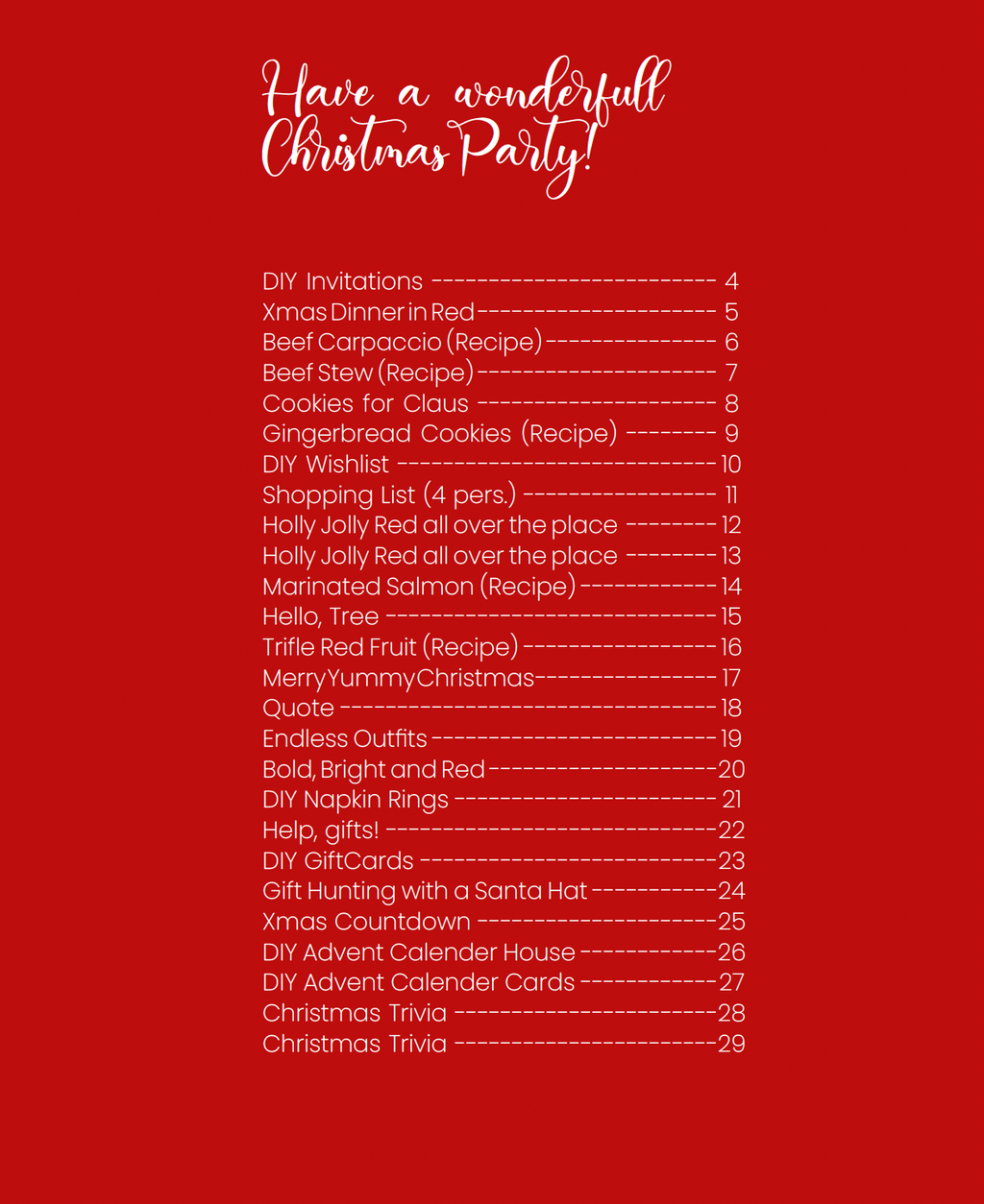 PLAYBOOK - Christmas party made easy—6 printables, 5 recipes, endless fun!
