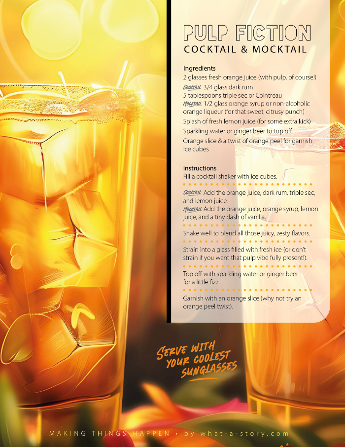 Shake, stir, and shine with a cocktail or mocktail (free) recipe!