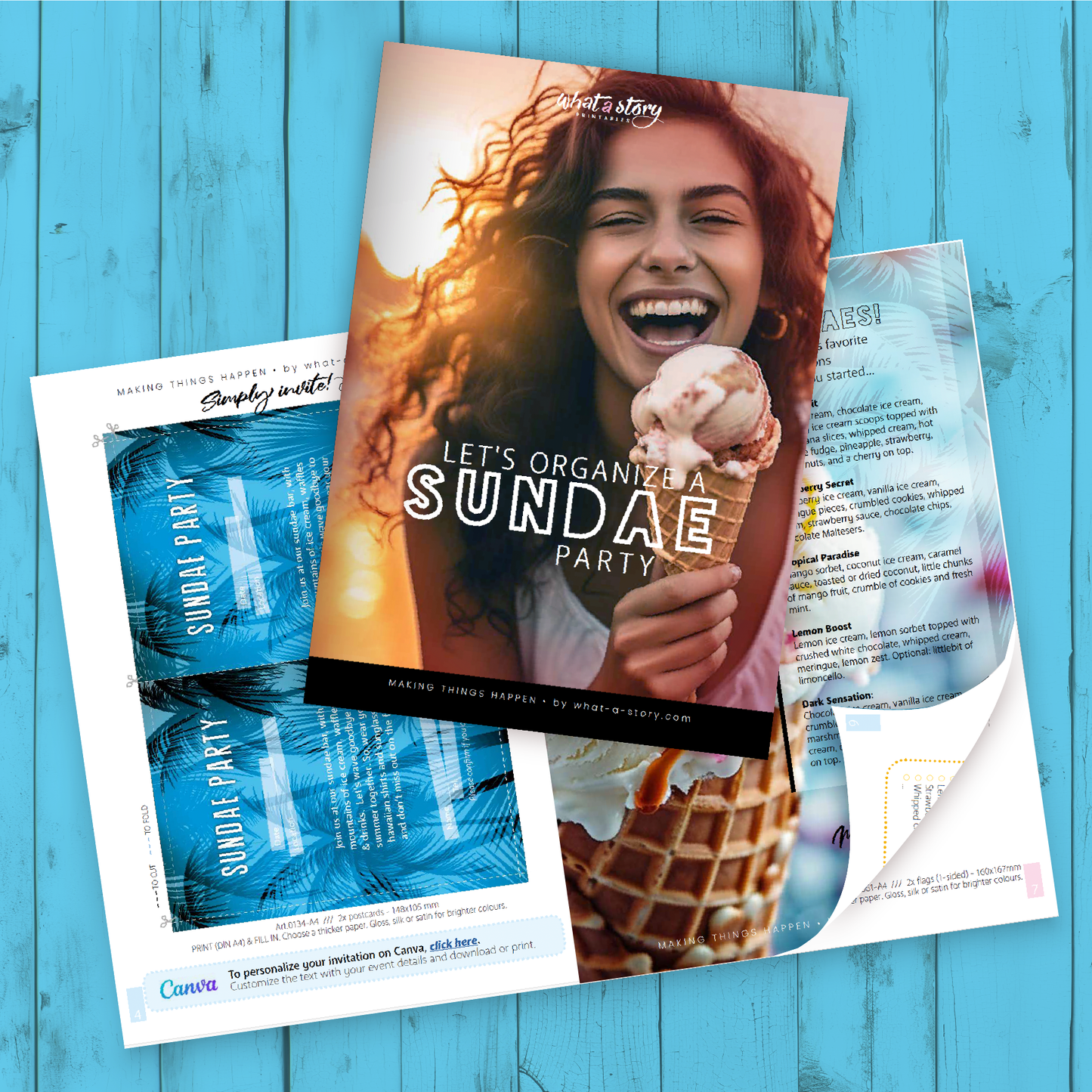 Guide - Sundae Party (pdf) -  incl. 7 printables