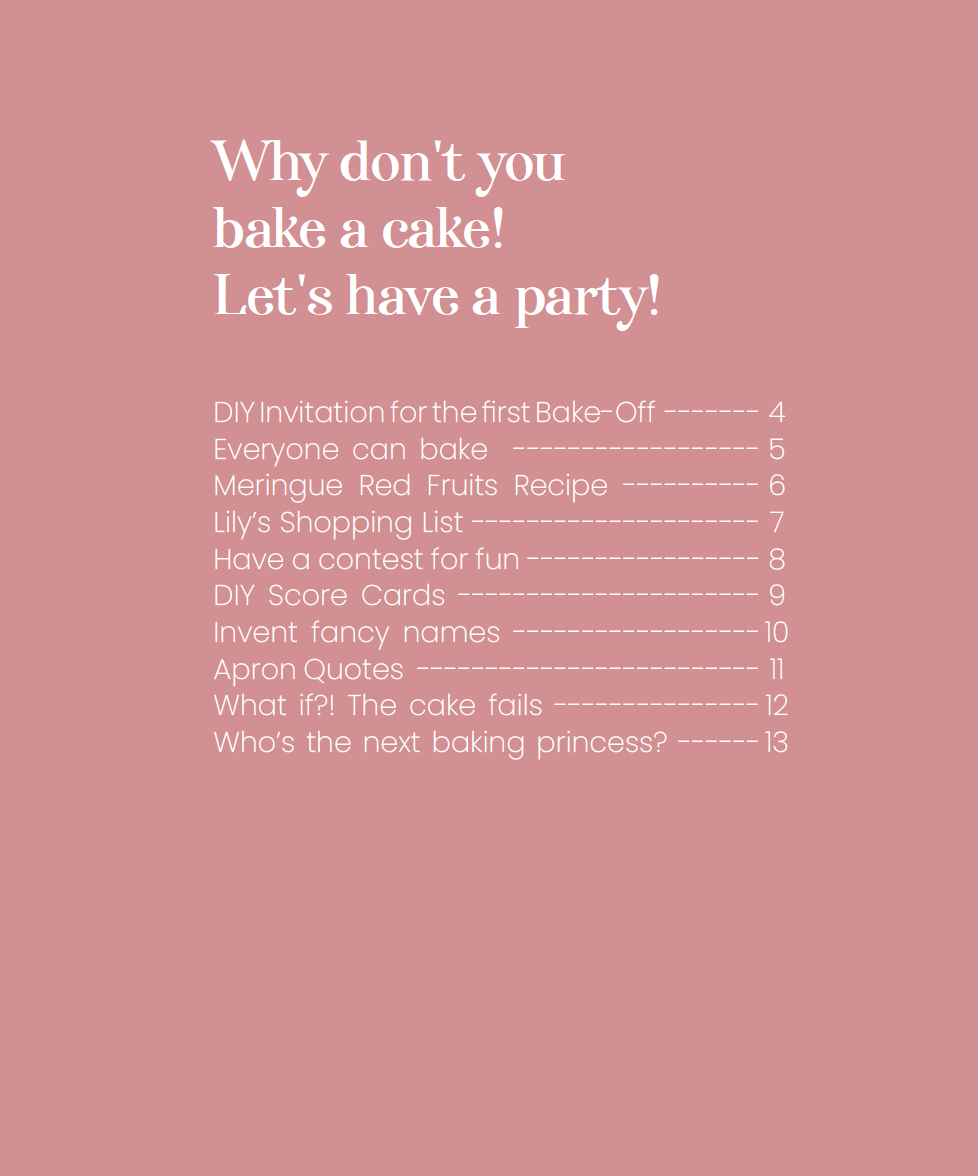 Magazine - BakeOff Party (pdf) -  incl. 4 printables