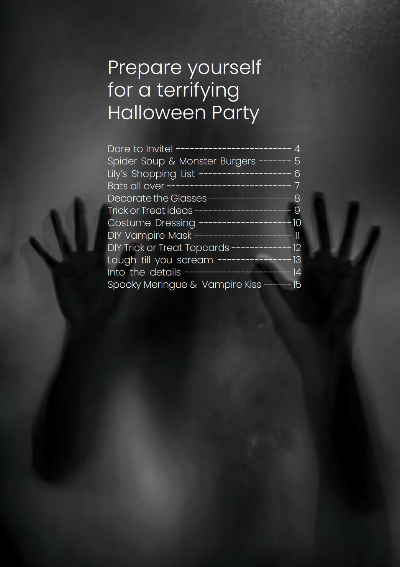 Spooky stories and party ideas—a playbook full of Halloween fun.