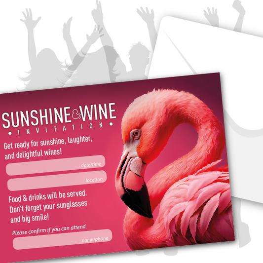 Invitation (jpg) - DIY - Flamingo - Bahamas Design