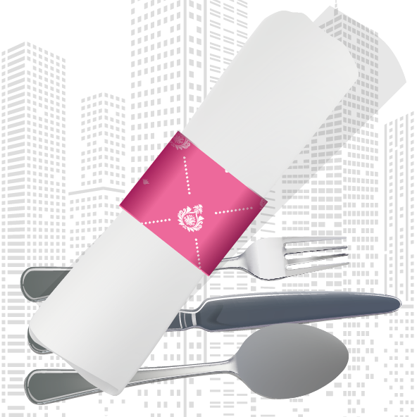 NAPKIN RINGS - Turn your table into a royal affair—pink rings included!