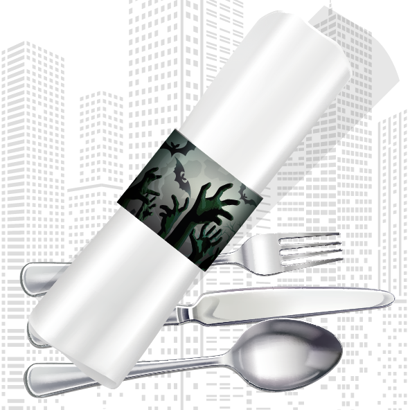 Napkin rings with a little Halloween bite!